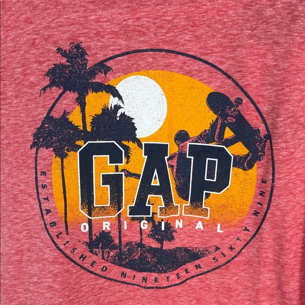 GAP Kids Heather Red Graphic Tee